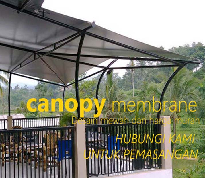 jasa pembuatan kanopi membran di Sukabumi untuk rumah, kafe, restoran, sekolah, masjid, dan bangunan komersial.